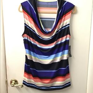 Worthington multi colored sleeveless top